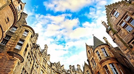 Old town Edinburgh in Scotland