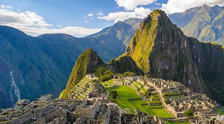 Ruins of Machu Picchu, the lost city of the Incas in Peru