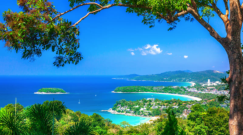 View of Karon beach in Phuket, Thailand