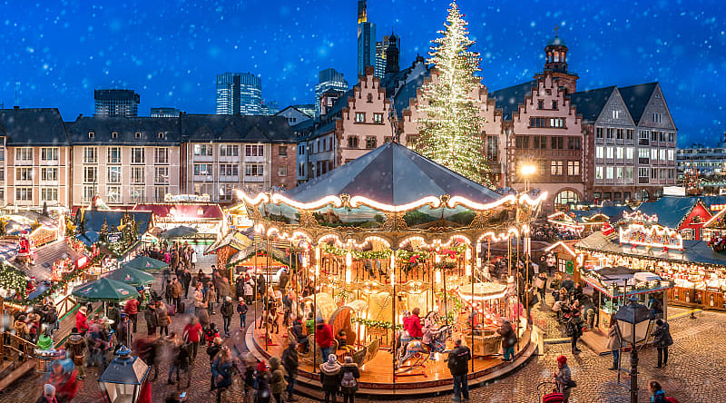 Christmas Market in Frankfurt, Germany.