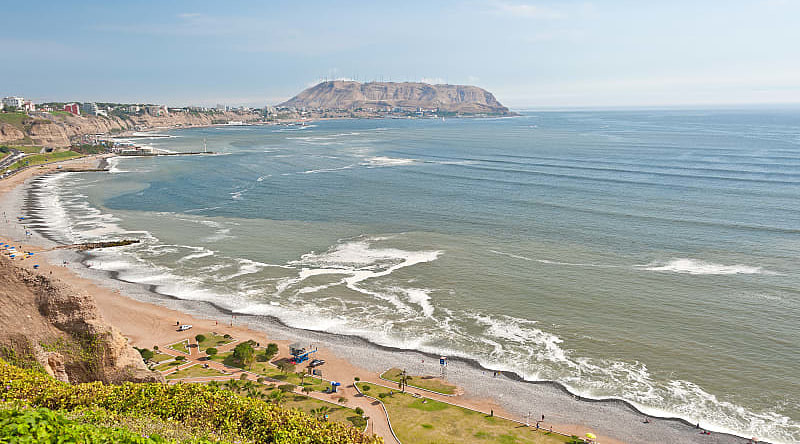 Coastline in Lima, Peru
