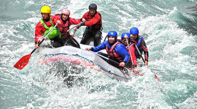 White water rafting in Peru