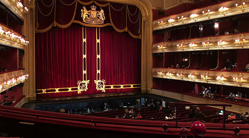 Inside the Royal Opera House in London, England
