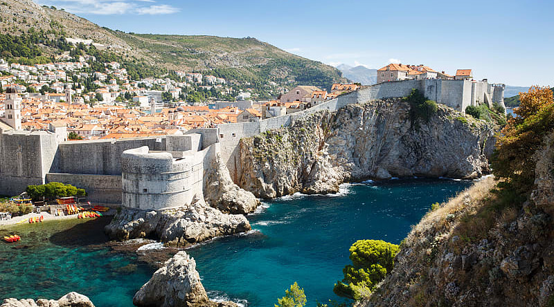 Aerial view of Fort Bokar in Dubrovnik, Croatia