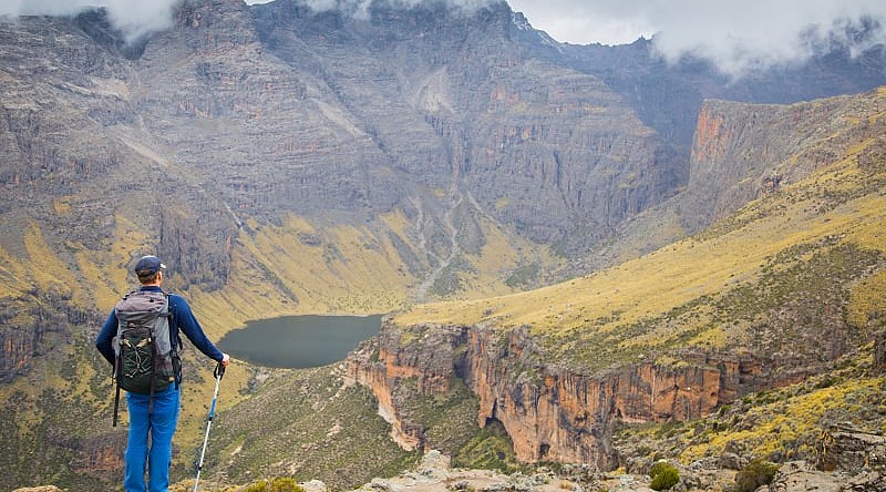 Hiker at Mount Kenya