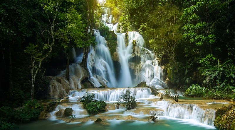 Kuang Si waterfall in Luang Prabang, Laos