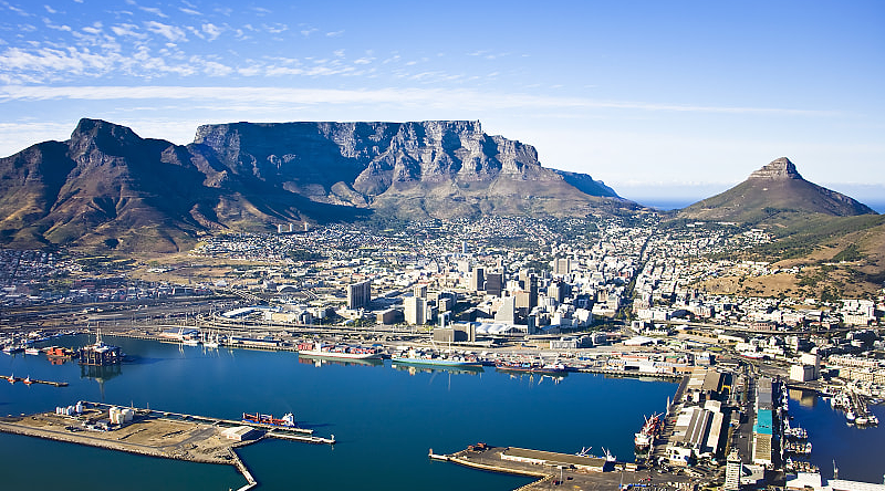View of Table Mountain in Cape Town, South Africa