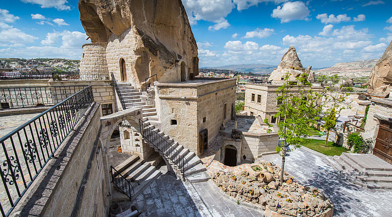 Town of Goreme in Cappadocia, Turkey