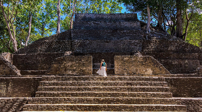 Cahal Pech Mayan ruin in San Ignacio, Belize