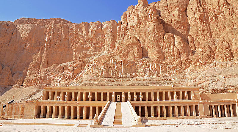 Entrance of the Mortuary Temple of Hatshepsut in Luxor, Egypt