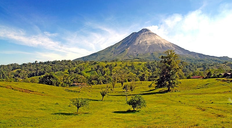 View of Arenal volcano in Costa Rica