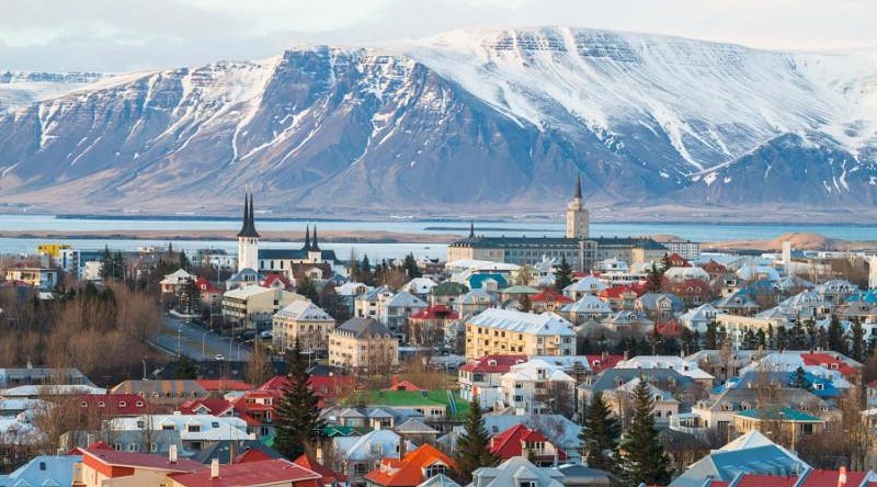 A view of Reykjavik, the capital city of Iceland