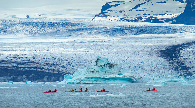 Kayaking, Jokulsarlon Glacier Lagoon, Iceland