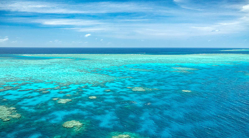 Great Barrier Reef, Australia, the world's largest coral reef located in the Pacific Ocean