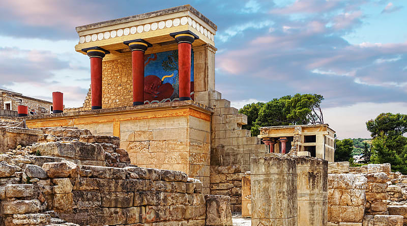 Ruins of the Minoan Palace of Knossos, Crete
