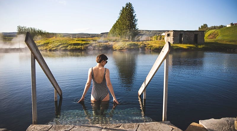 Thermal baths in Flúðir, Iceland