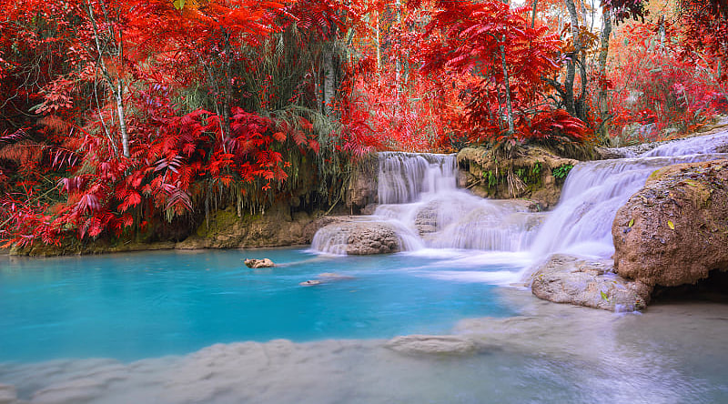 Kuang Si waterfall in Laos 