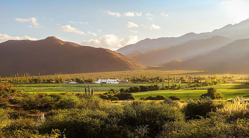 Small town at the foot of the Andes, province of Salta, Argentina