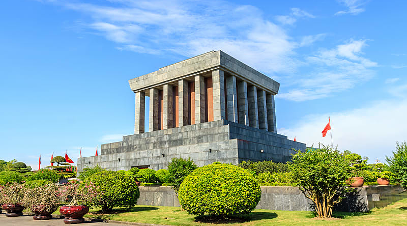 Ho Chi Minh Mausoleum in Hanoi, Vietnam.