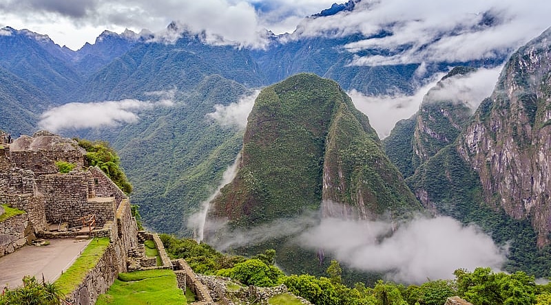The great Inca city of Machu Picchu in Peru