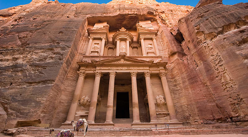 The Treasury, or Al Khazna, in Petra, Jordan
