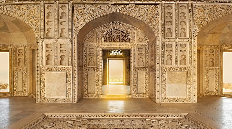 Inside the Red Fort in Delhi, India