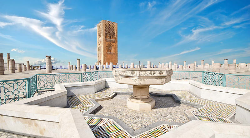 View of the Hassan Tower in Morocco