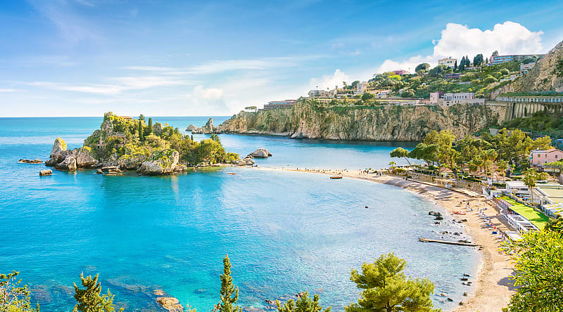 Delightful coastal town of Taormina, Sicily, Italy