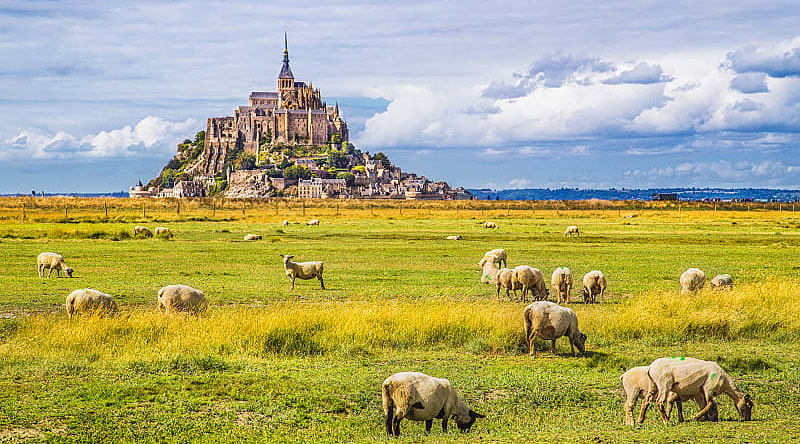 View of Le Mont Saint Michel, Normandy, France