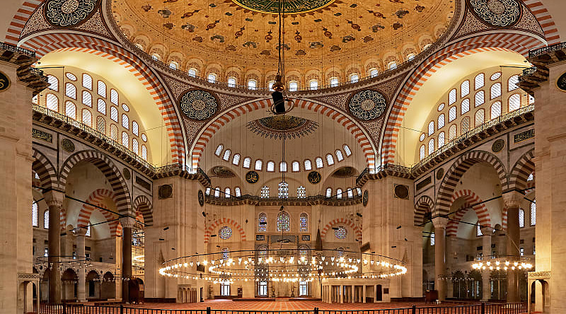 Suleymaniye Mosque Interior, Istanbul, Turkey
