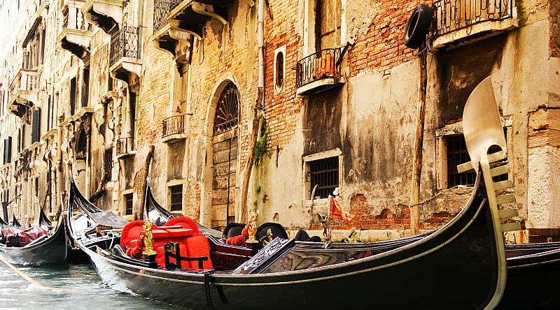 Traditional Venetian gondola, Italy