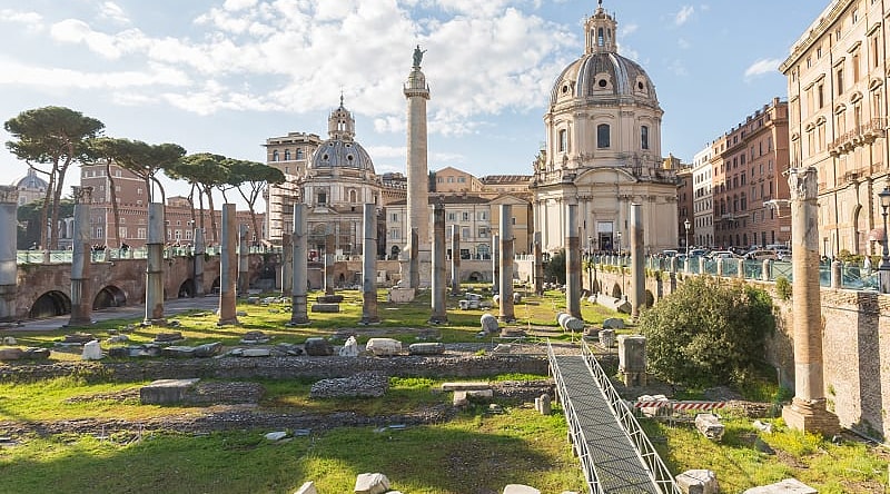 The Roman Forum in Italy