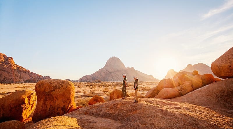 Spitzkoppe Valley at sunset, Namibia
