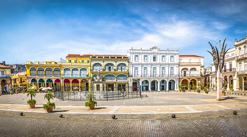 Plaza Vieja in Old Town Havana, Cuba