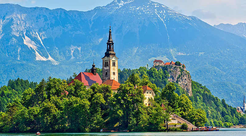 Lake Bled in Slovenia.