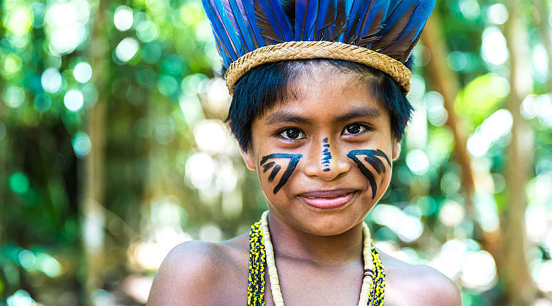Young  boy from an Amazon tribe