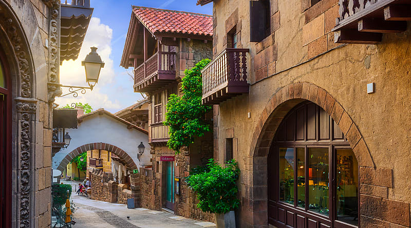 Poble Espanyol in Barcelona, Spain 