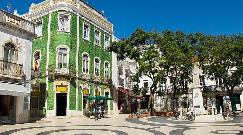 Praca Luis de Camoes square in Lagos Portugal Algarve Region