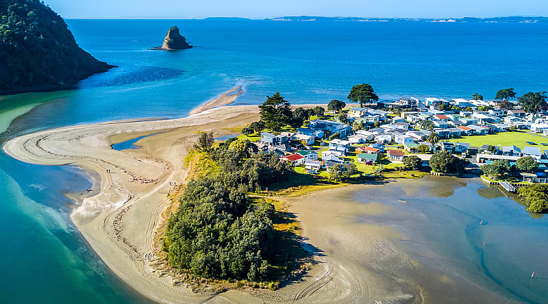 Small islands in Auckland, New Zealand