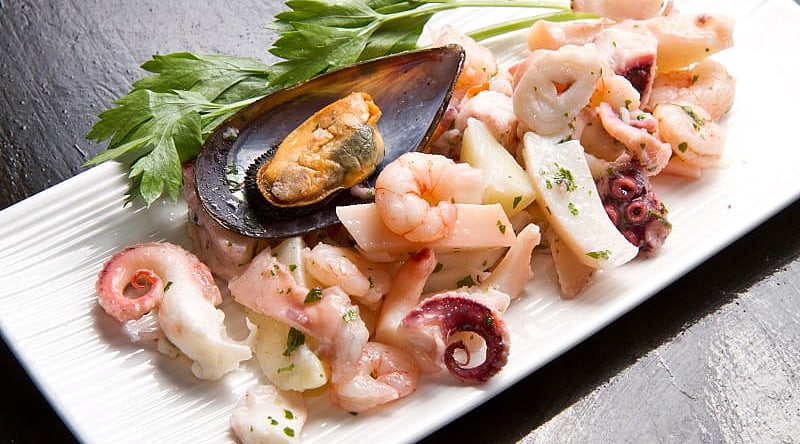 Insalata di mare Napoletana, or Neapolitan seafood salad