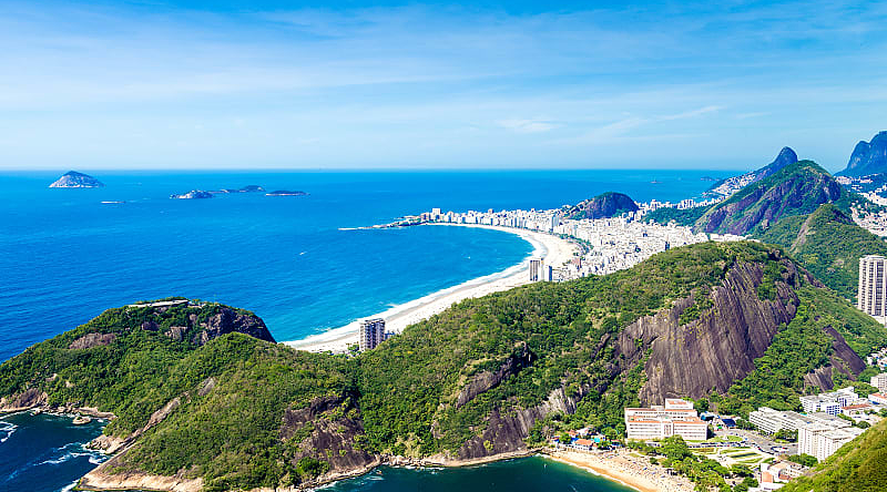 View of Rio de Janeiro in Brazil