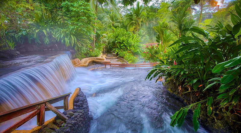 Natural hot springs in Costa Rica