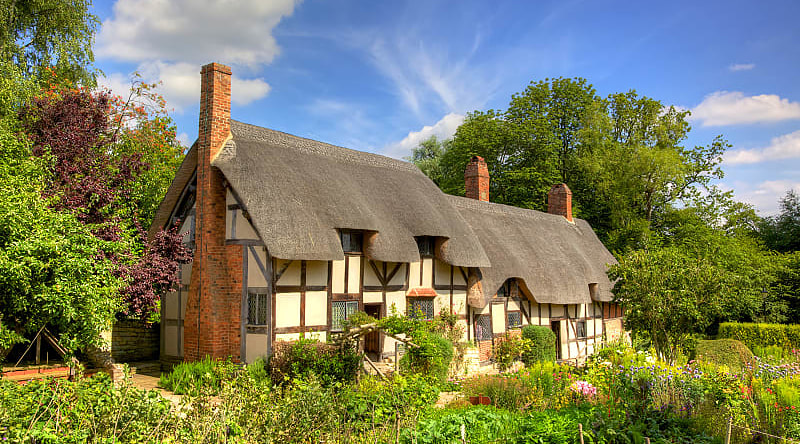 Anne Hathaway's cottage in Shottery village, Stratford upon Avon in England