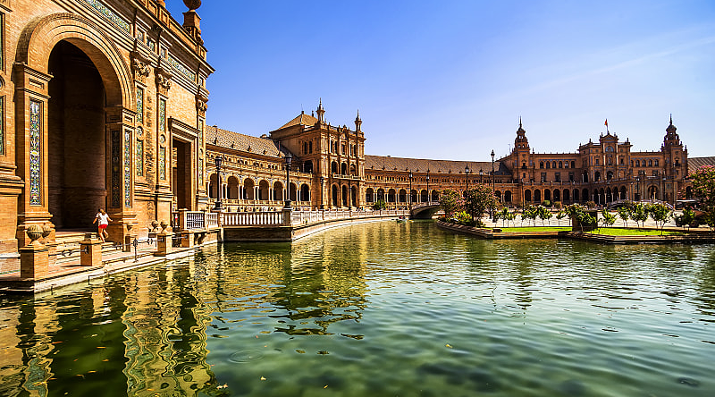 Plaza de España in Seville, Spain