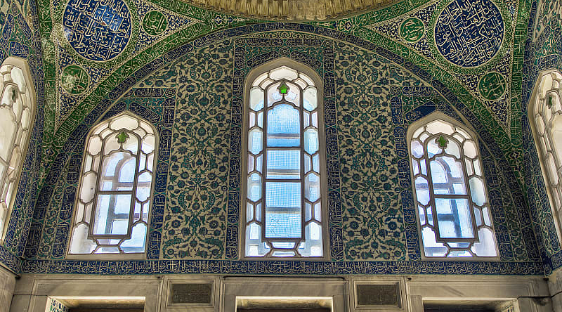 Topkapi Palace interior in Istanbul, Turkey.