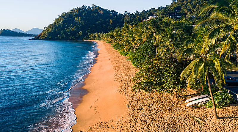 Stunning views of the beach early in the morning, Palm Cove, Queensland.