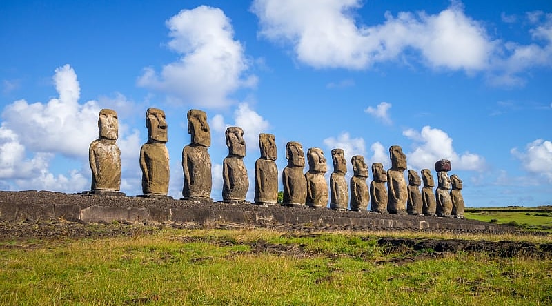 Moai statues on Easter Island, Chile