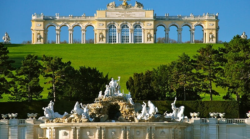 Schonbrunn Palace in Vienna, Austria.
