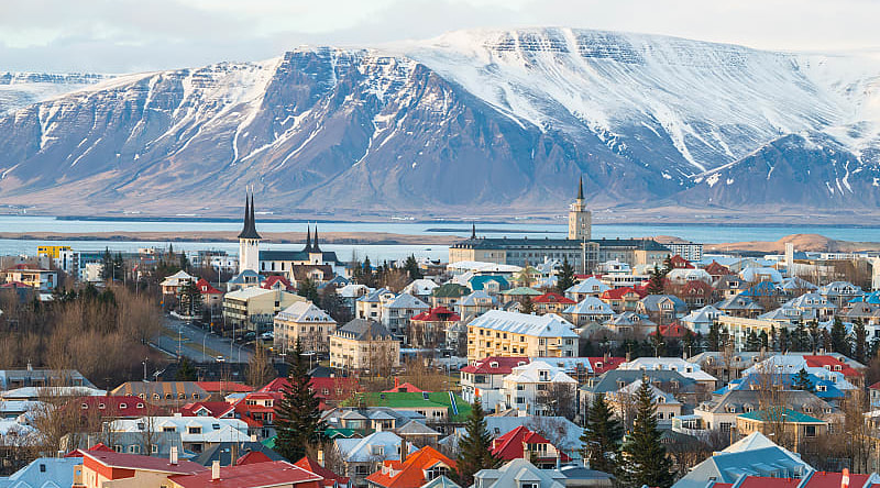 Reykjavik during winter season, Iceland