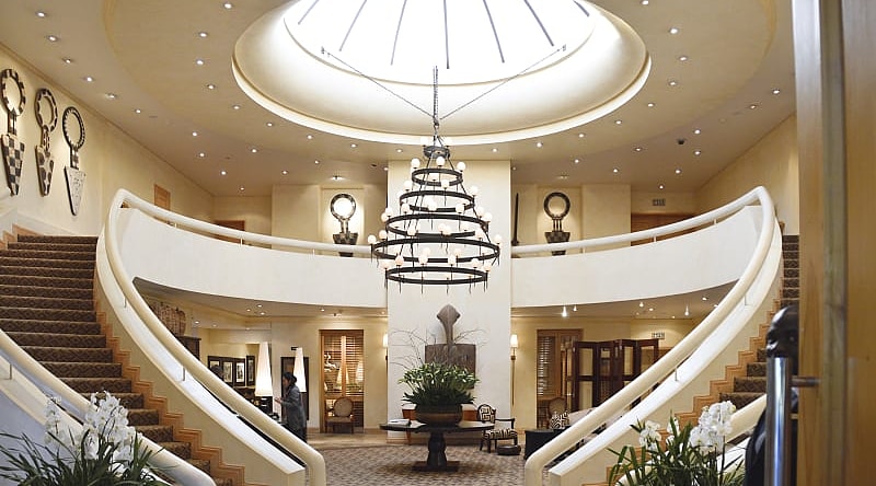 Saxon Hotel lobby in Johannesburg, South Africa